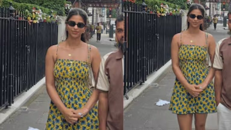 Suhana Khan Stuns in Floral Miu Miu Mini Dress During London Outing