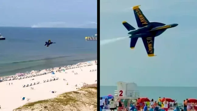 Blue Angels Beach Flyby Sparks Safety Debate As Trump Officials Defend Navy Display