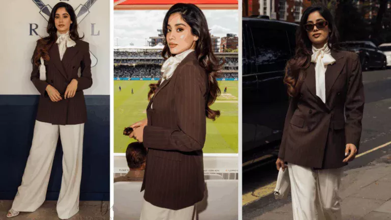 Janhvi Kapoor Turns Heads in Ralph Lauren Ensemble at India vs England ODI, Embraces Quiet Luxury