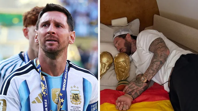 Sergio Ramos Pays Tribute to Messi's Viral Trophy Photo After Spain's World Cup Win