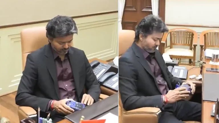 Tamil Nadu CM Vijay’s Delightful Reaction to Miniature EV Gift Goes Viral on Social Media