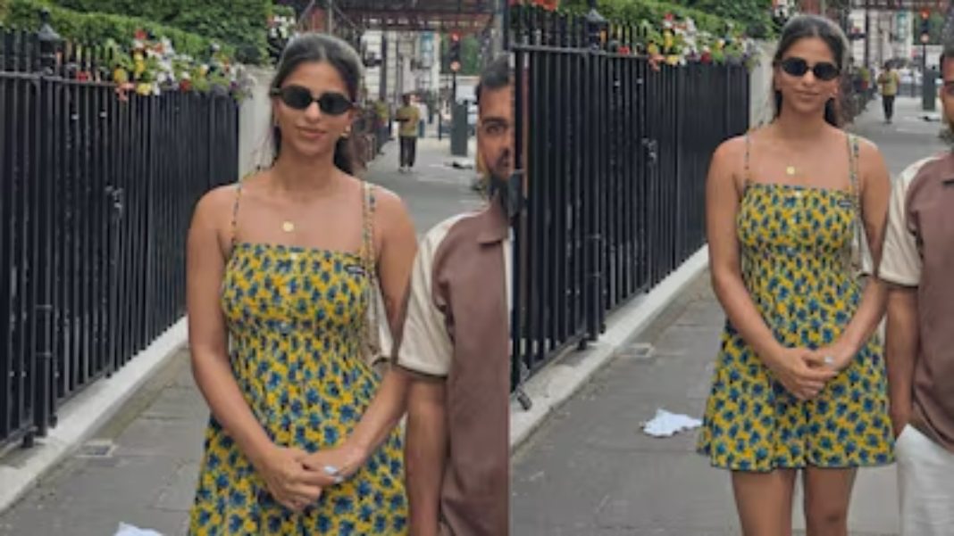 Suhana Khan Stuns in Floral Miu Miu Mini Dress During London Outing